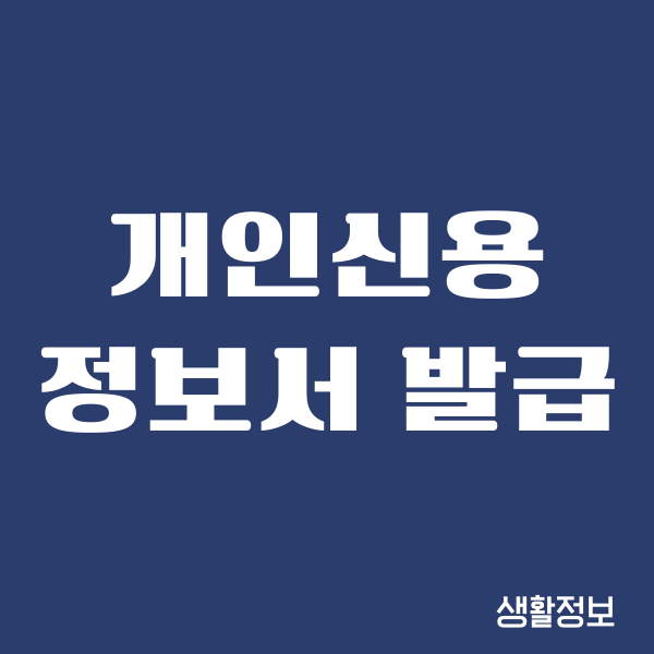 개인신용정보서 발급 방법, 온라인, 모바일 출력 총정리