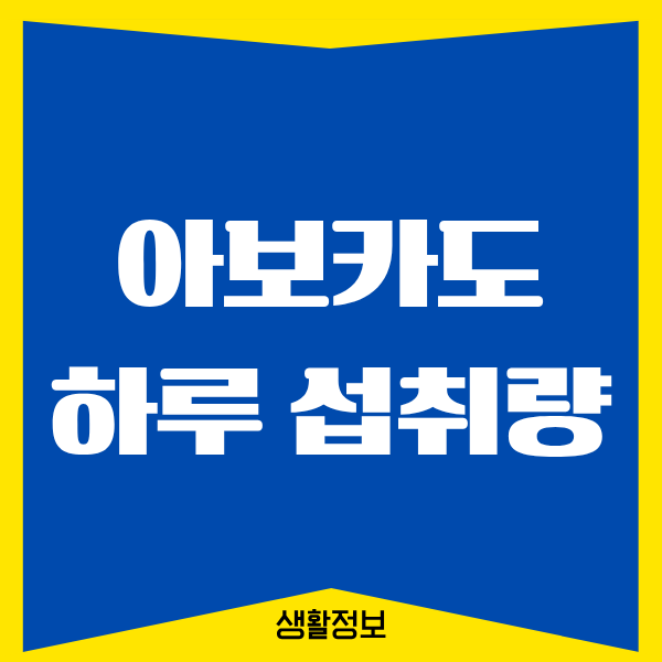 아보카도 하루 섭취량, 제가 직접 먹어본 솔직한 이야기